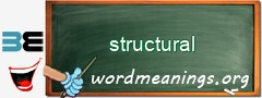 WordMeaning blackboard for structural